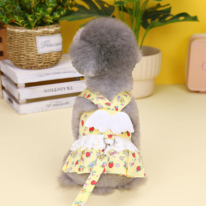 Pet Princess Dress Traction Buckle Clothes Pet Dog Clothes