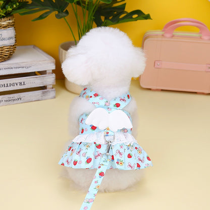 Pet Princess Dress Traction Buckle Clothes Pet Dog Clothes